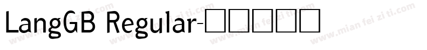 LangGB Regular字体转换